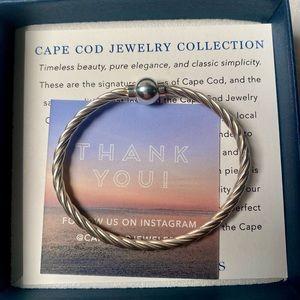 NWT Cape Cod Twist Single Ball Bracelet, size 6, Sterling Silver